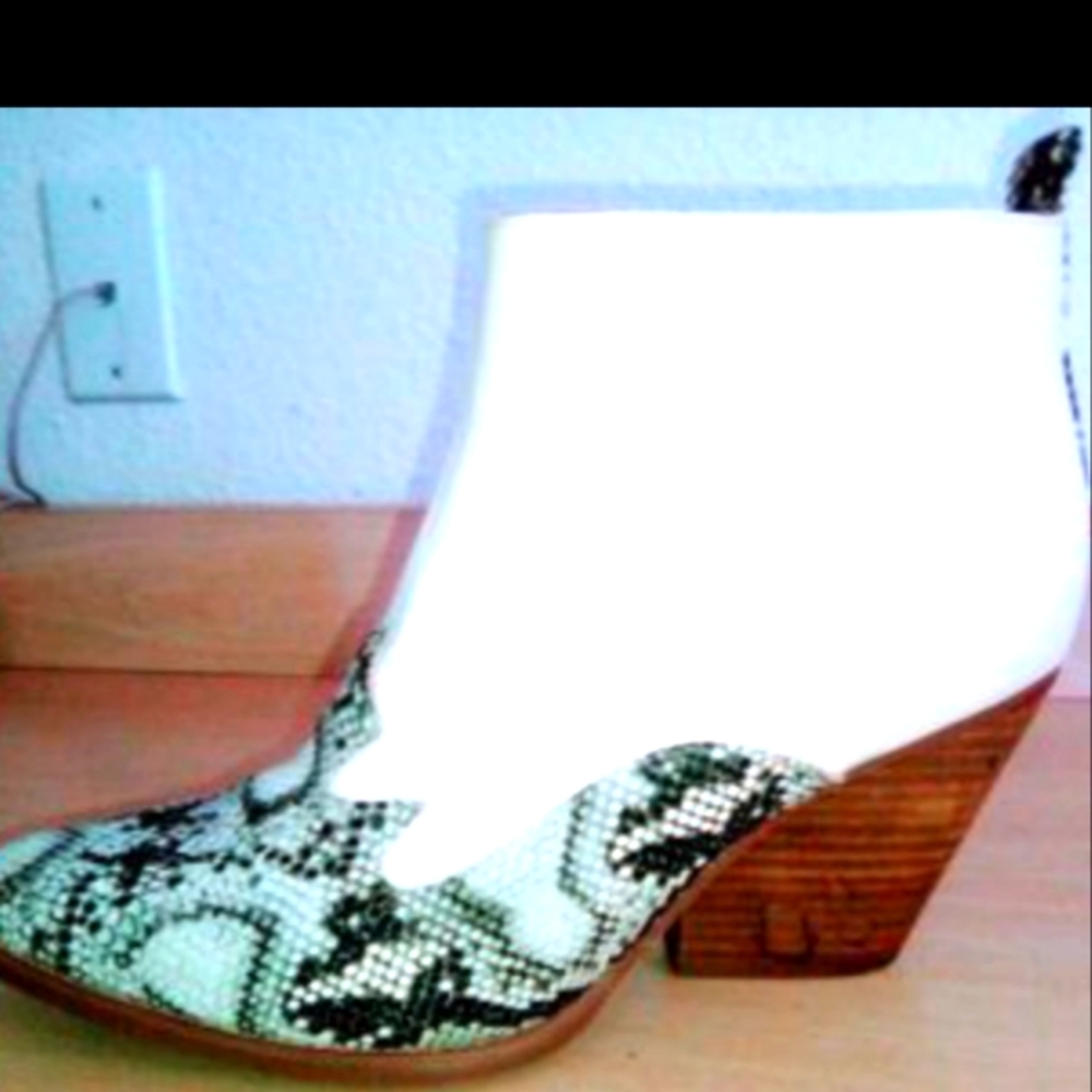 White ankle boots